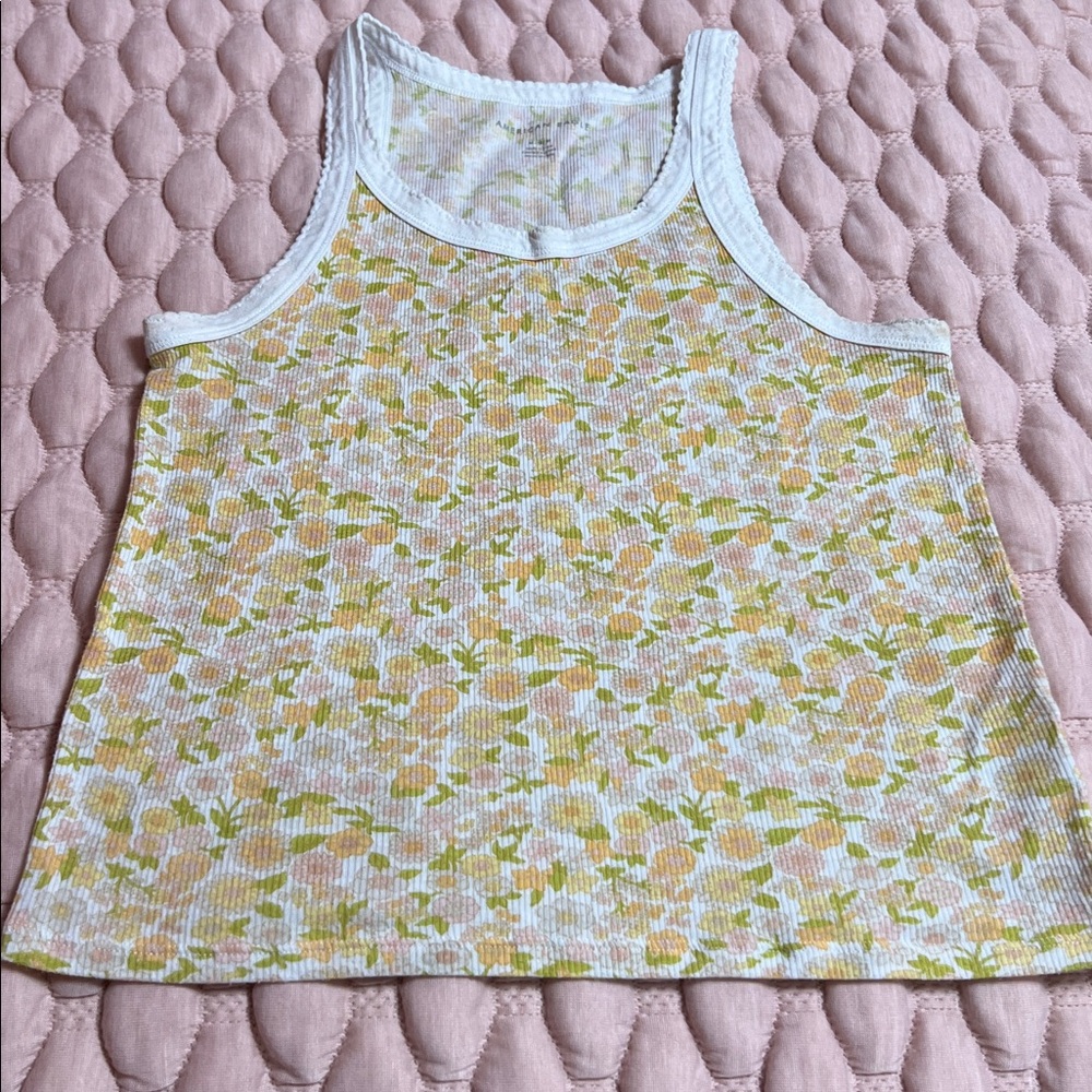 american eagle floral tank top